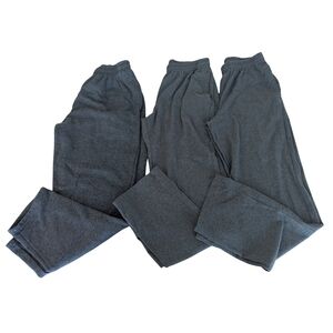 EUC Mens Medium Gray Sweatpant Bundle Hanes fruit loom drawstring pockets